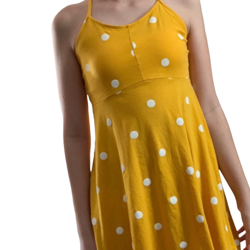 Old Navy Marigold w/White Polka Dots Sundress